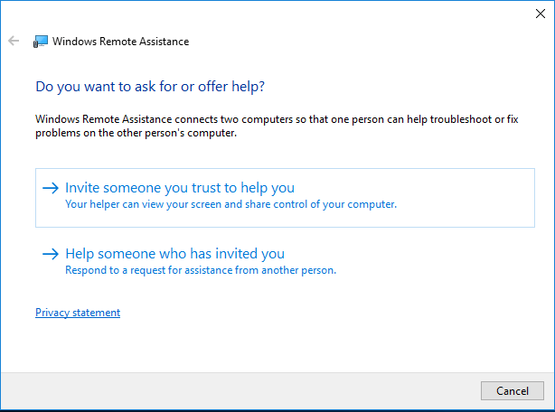 Windows Remmote Assistance